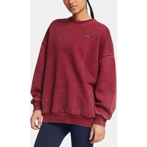 Under Armour Women's sweatshirt UA Icon HWT Flc OS Crew-RED - Women's