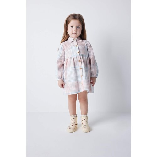 Defacto Regular Fit Plaid Long Sleeve Woven Dress Slike