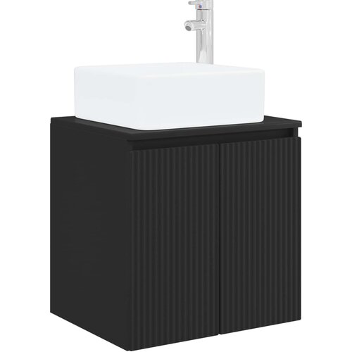  Umivaonik s policom Crna 53 x 35 x 63 cm Konstruirano drvo Slike