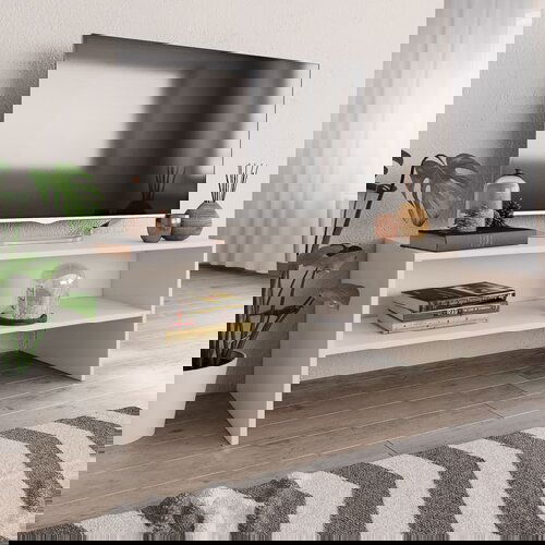 The Living Store TV omarica bela 100x40x40 cm iverna plo&amp;scaron;ča - TV Omarica, (21375450) Slike