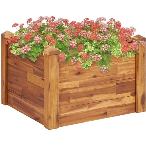 VidaXL Visoka greda 60x60x44 cm trden akacijev les Slike