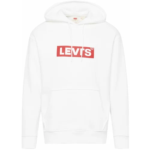 Levi's Sweater majica 'T3 RELAXD GRAPHIC HOODIE NEUTRALS' crvena / bijela