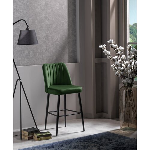 Hanah home Set barskih stolica Vento, 4 komada, Zeleno-Crni Slike