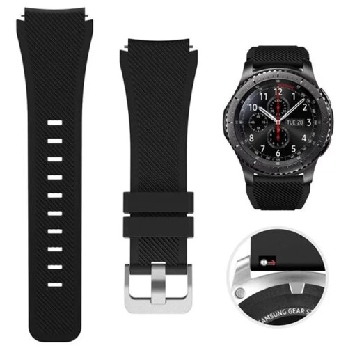 narukvica trendy za samsung smart watch 3 22mm crna Slike