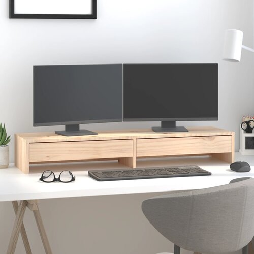  Stalak za monitor 100x27x15 cm od masivne borovine Cijene