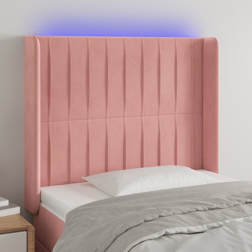  LED uzglavlje ružičasto 83x16x118/128 cm bar&scaron;unasto Cijene