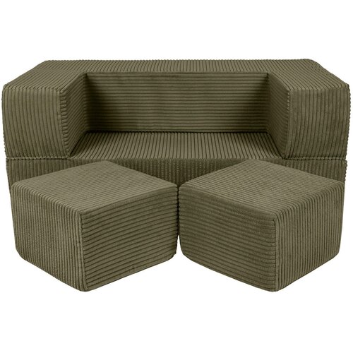 MeowBaby Otroški kavč Aesthetic Cube Sofa - popoln za otroško sobo, Aesthetic, Kaki, (21887077) Cene