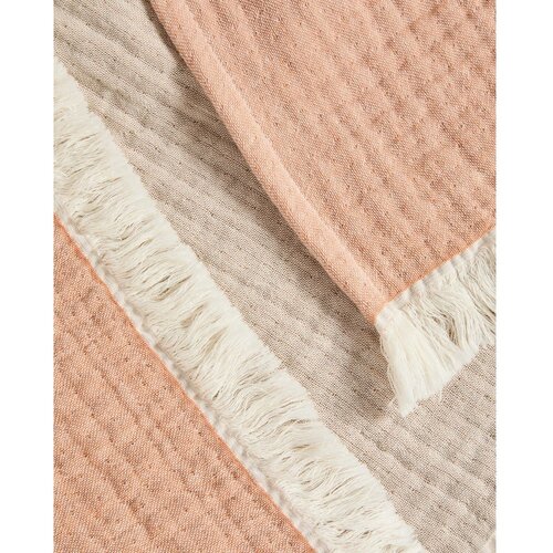 Kave Home Deka za bebe od muslina u boji lososa 130x170 cm Nafine &amp;ndash; Slike