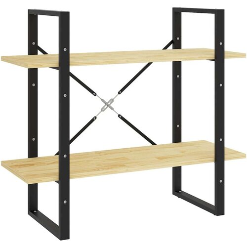VidaXL Knjižna omara 2-nadstropna 80x30x70 cm trdna borovina Slike