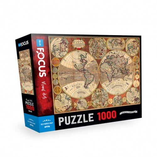 Blue Focus puzzle 1000 delova stara mapa sveta Cene