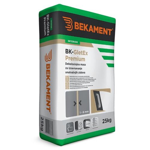 Bekament debeloslojna masa za izravnavanje unutra&amp;scaron;njih zidova bk - gletex premiu Slike