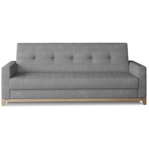 ELTAP Svijetlo siva baršunasti sklopiva/s prostorom za odlaganje sofa 216 cm Selene – Cene