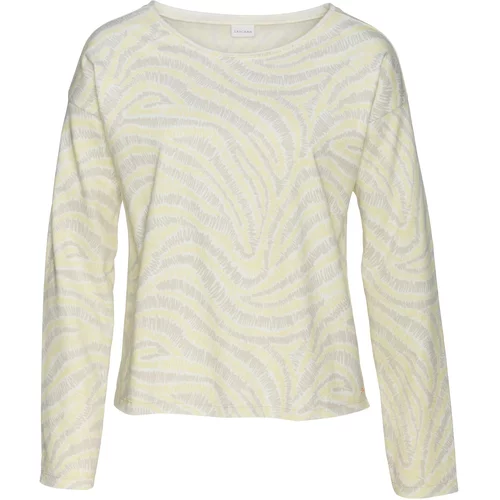 Lascana Sweater majica boja pijeska / žuta / bež siva