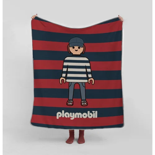 Playmobil Otroška odeja iz mikrovlaken 130x130 cm Stripes –