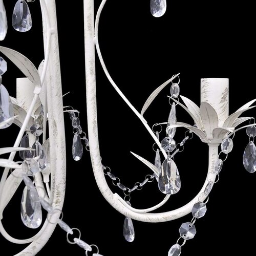  Kristalni viseći stropni lusteri 2 kom elegantni bijeli Slike