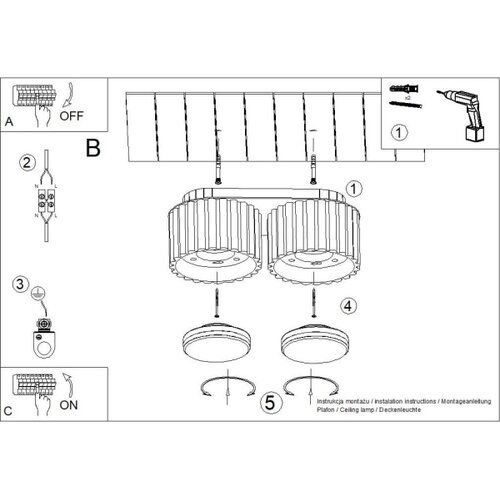Sollux Lighting Sollux SL.1823 - Spot svetiljka AURA 2xGX53/10W/230V crvena Slike
