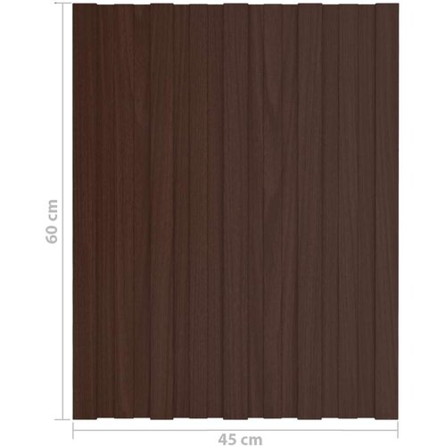  panel 36 pcs Smeđa 60 x 45 cm Pocinčani čelik - Smeđa 60 x 45 cm 36 Slike