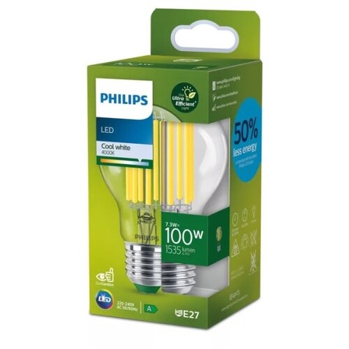 Philips led sijalica A60 ultraefficient filament, E27, 7,3W, 230V, 4000K Slike
