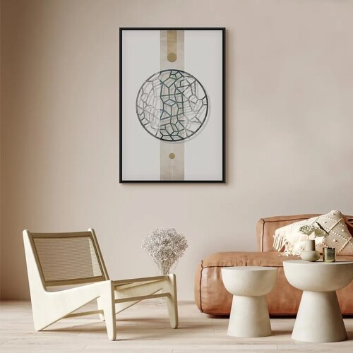  Slika - Circle with Artistic Details (1-part) - Abstract Shape 40x60 Slike