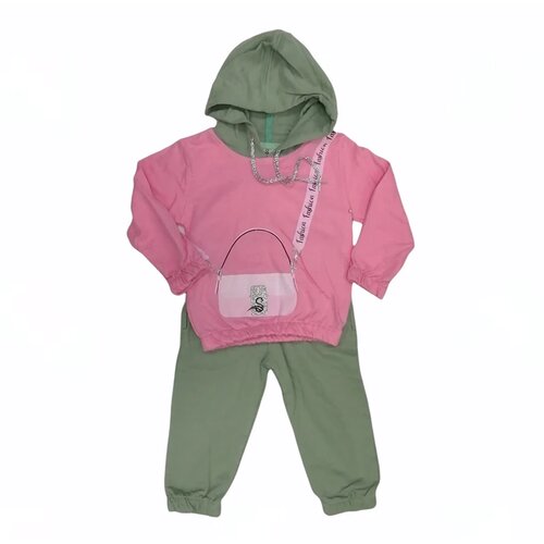  Komplet za bebe SUG4611, Zeleno-roze Slike