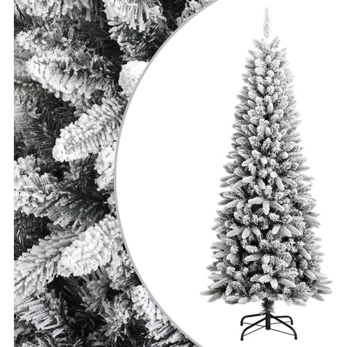 VidaXL Umetna novoletna jelka s snegom 180 cm PVC in PE Slike