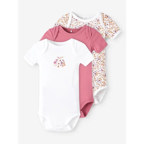 name it Set of three girls' points in pink and white Body - Girls