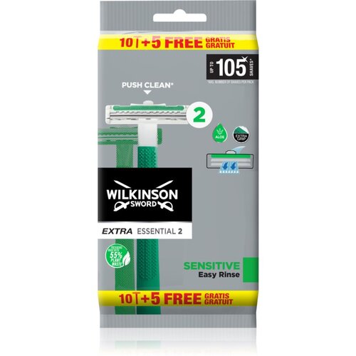 Wilkinson Sword Extra Essential 2 Sensitive aparat za brijanje 15 kom za mo&scaron;ke Cijene