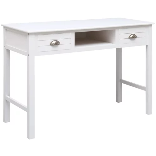  Pisaći stol bijeli 110 x 45 x 76 cm drveni