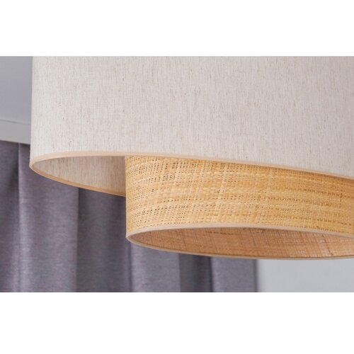  Duolla - Visilica na sajli DOUBLE OVAL NATURE 2xE27/15W/230V krem/bež Slike