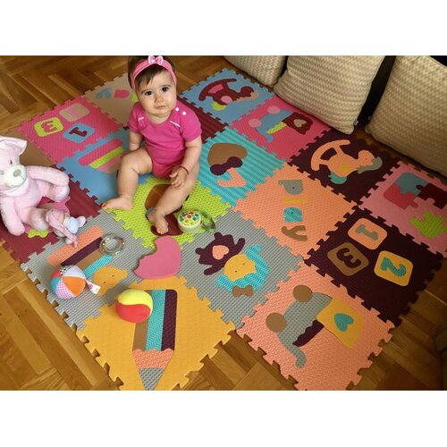 Podne puzzle Premijum klase &amp;quot;Ćerke-majke&amp;quot; DVA kompleta (pink+braon) Slike