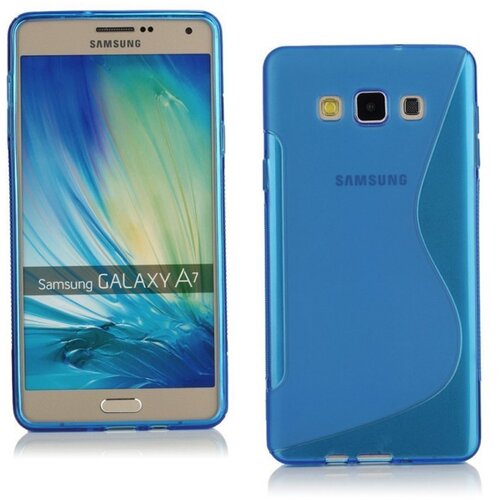  Gumijasti / gel etui S-Line za Samsung Galaxy A7 - modri Slike