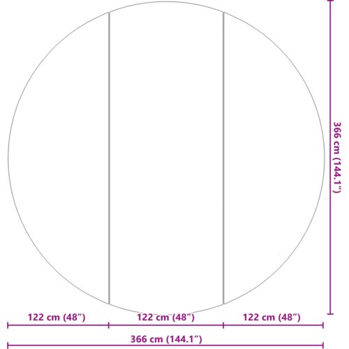  Podloga za bazen Črna &amp;Oslash; 366 cm Netrdno blago, (5000207950) Slike