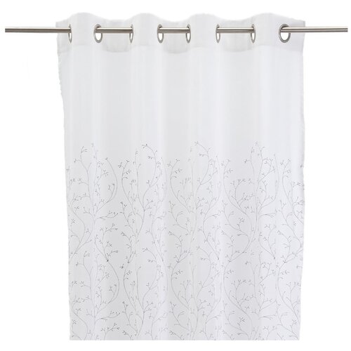 Casa Selecci&amp;oacute;n Bela/siva prosojna zavesa 140x260 cm Grow &amp;ndash; Slike