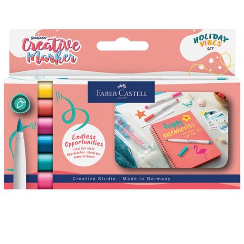 Marker PERMANENTNI DEKORATIVNI BRUSH PK6 FABER CASTELL 161013 SORT BLISTER Cijene