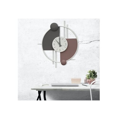 WALLXPERT dekorativni metalni zidni sat miskin 1 multicolor Slike
