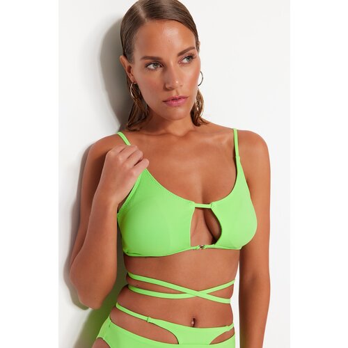 Trendyol bikini top - green - plain Slike