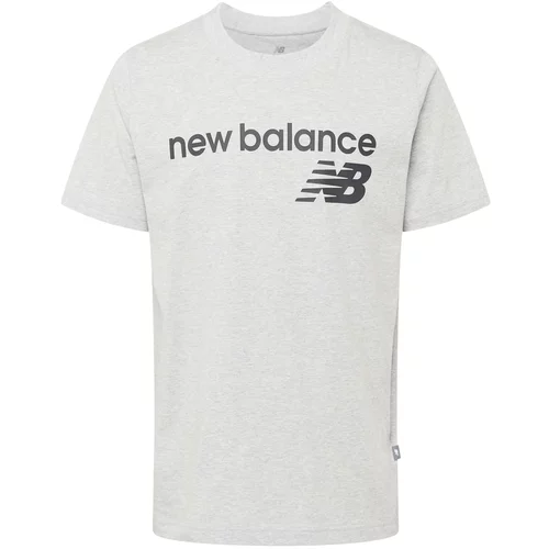 New Balance Majica svetlo siva / črna