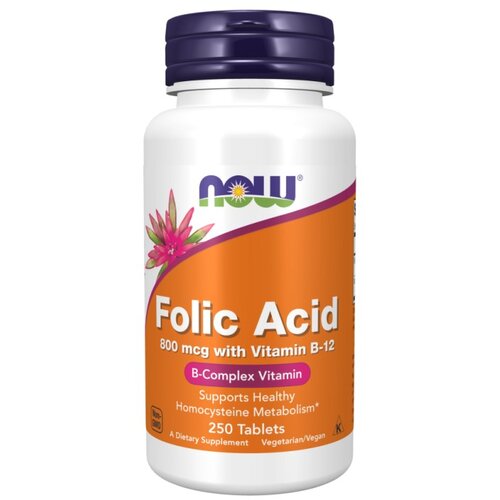Now Foods Folna kiselina 800 mcg s vitaminom B-12 250 tab Cene