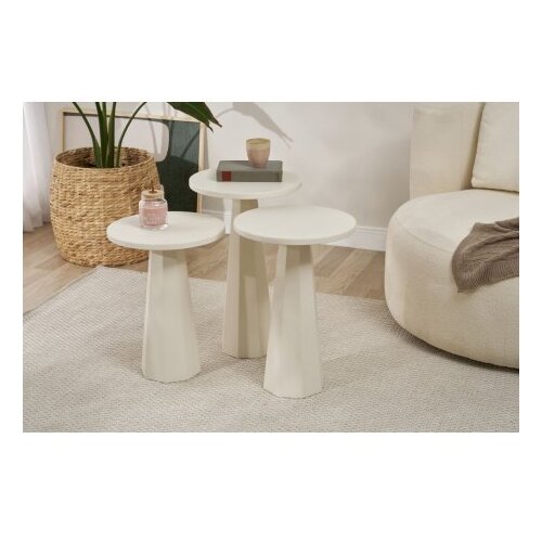 Hanah home Set klub stolića, Lilyum, 3 dijela, Bijela Slike