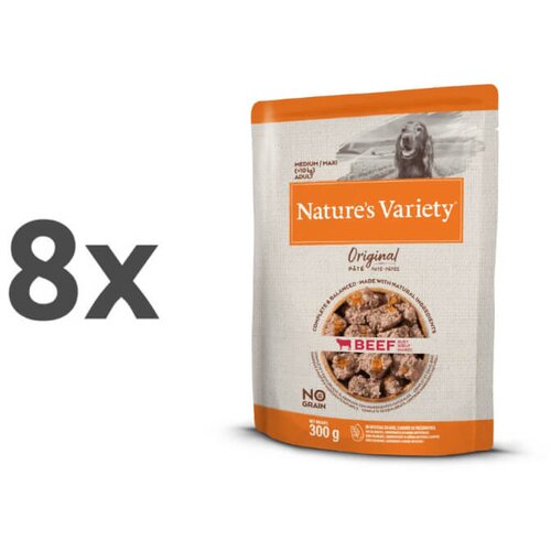 Nature’s Variety Nature's Variety Original Dog Med/Maxi Adult - govedina - 300 g 8 x 300 g Cene