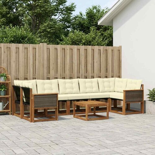  Set vanjskih sofa 8 kom. Prirodna i krem Cijene