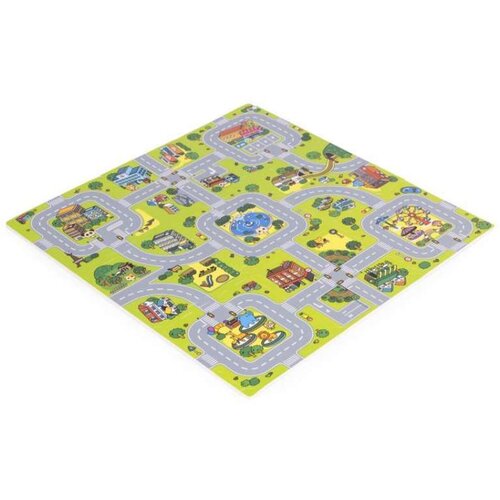 ECO TOYS velika podloga za igru eva foam city 90.5x90.5 cm 21 deo Slike