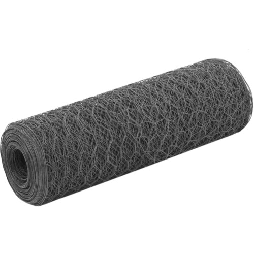 vidaXL Žična mreža za ograjo jeklo s PVC oblogo 25x0,5 m siva Cene
