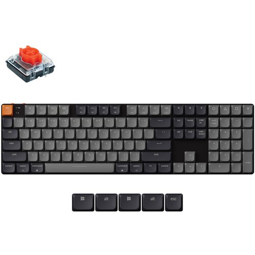 KEYCHRON K5 QMK Brezžična Mehanska Tipkovnica (Version 2) Bela LED / Red / K5X-A1, (22107824) Slike