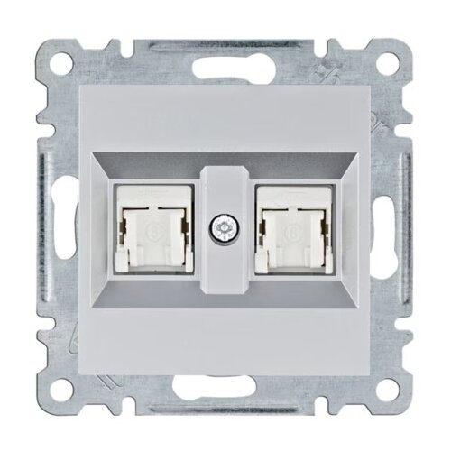 HAGER Utičnica 2XRJ45 CAT6 UTP WL2162 siva Cene