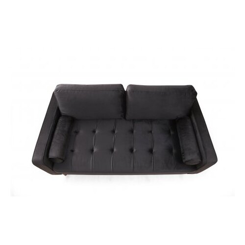  Rome - Black BlackOak 2-Seat Sofa Slike