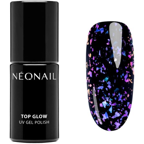 NeoNail Top Glow Aurora Flakes zavr&amp;scaron;ni gel lak za nokte nijansa Violet 7,2 ml Slike