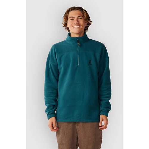 Rip Curl S-Series Polartec Crew Half-Zip Fleece Sweat blue green Cene