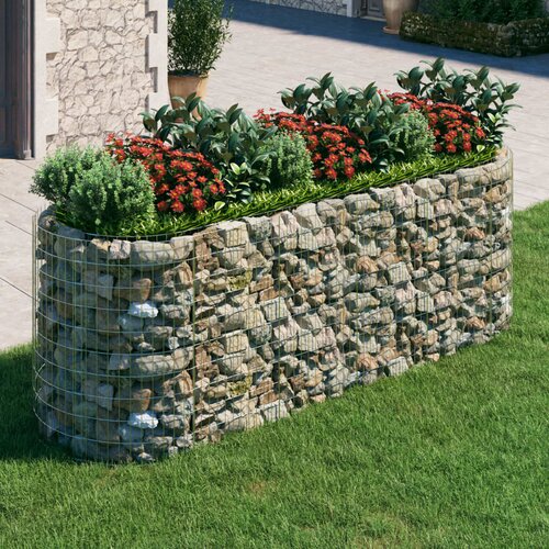 vidaXL Visoka greda gabion pocinkano železo 300x100x100 cm Cene