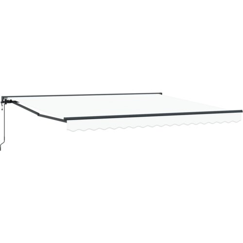 VidaXL Skrovita tenda Bijelo 400x300 cm Poliester i aluminij i tkanina Slike